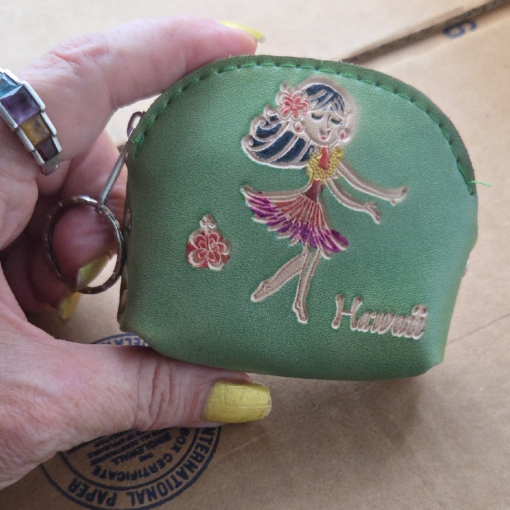 Green Hawaii Coin Purse Green New